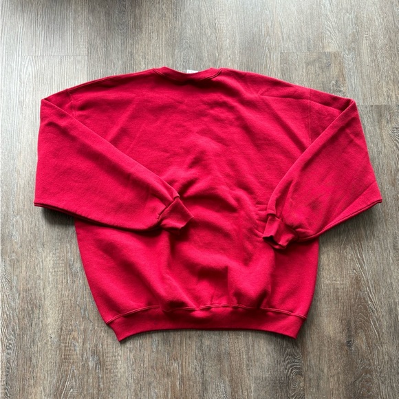 Russell Athletic 90s Crewneck Sweatshirt Vintage Red Blank Men's 2XL - Picture 2 of 4